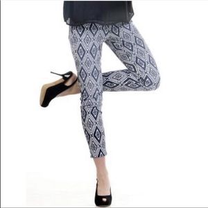 7 for all mankind ikat print cropped skinny jean